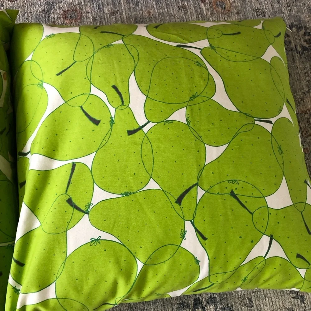 Ikea Set of 2 Pear Pillow Covers 20”x20”